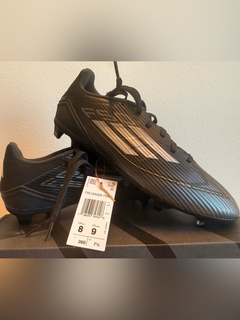 adidas F50 League FG/MG Football Cleats Black US 8 Medium (D, M) ; 9 Women